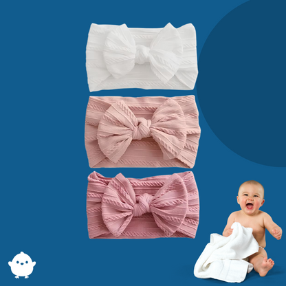 Noeudelya™  - Lot de 3 bandeaux nœud élastiques